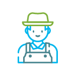 Producteur souriant